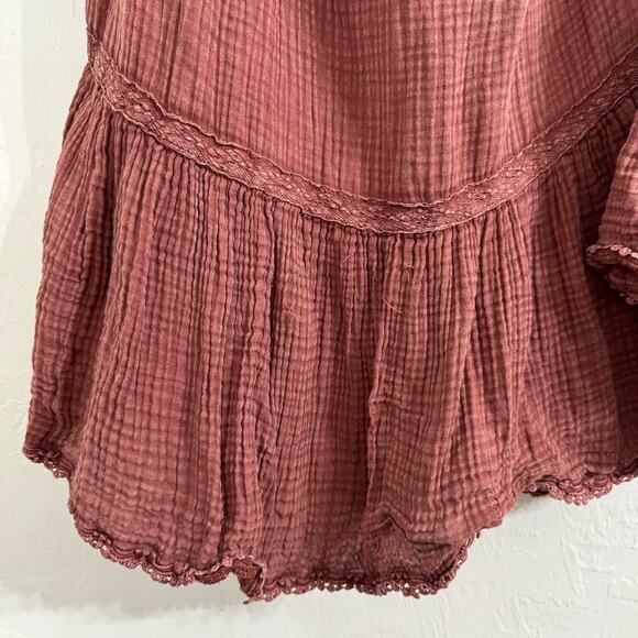 Anthropologie Daily Practice Malibu Mini Dress in Dark Auburn Size XS - Picture 8 of 10